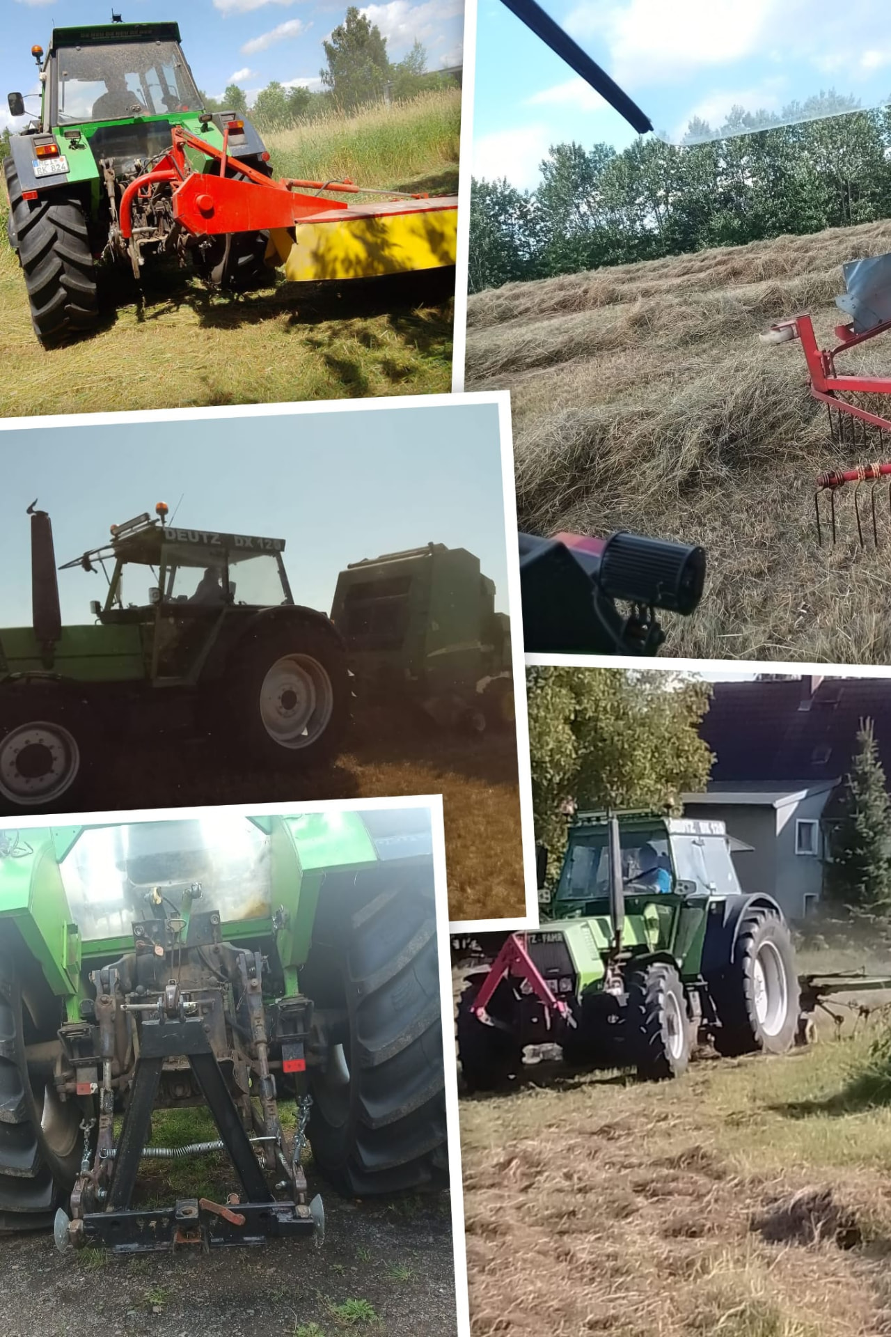 Deutz-Traktoren im Einsatz: Mähen, Wenden und Pressen